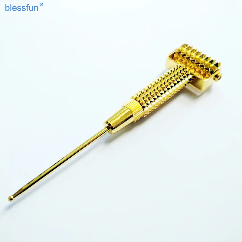 

Korea Multi-functional Acupuncture Points Detector Probe Facial Ear Acupoints Spring Needle Rolling Massage Tools Gold/Silver