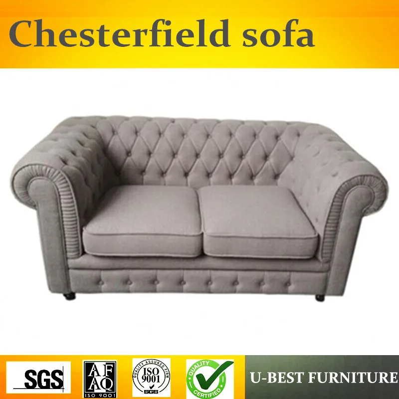 مكتب و غرفة المعيشة الأثاث U-BEST مجموعة تشيسترفيلد أريكة جلدية ، 2 مقاعد أريكة أثاث غرفة المعيشة الأرائك