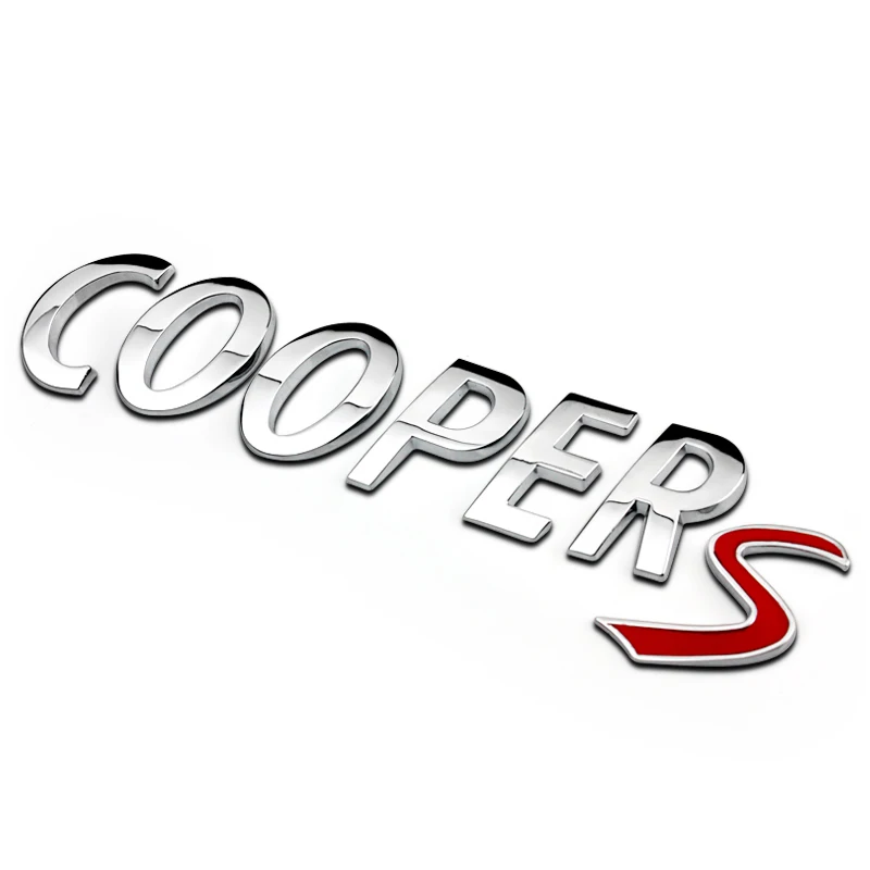 

BNSJ For BMW Mini Cooper Sticker Mini Coopers S Emblem 3D ABS Fender Tail Rear Trunk Emblem Sticker Decal
