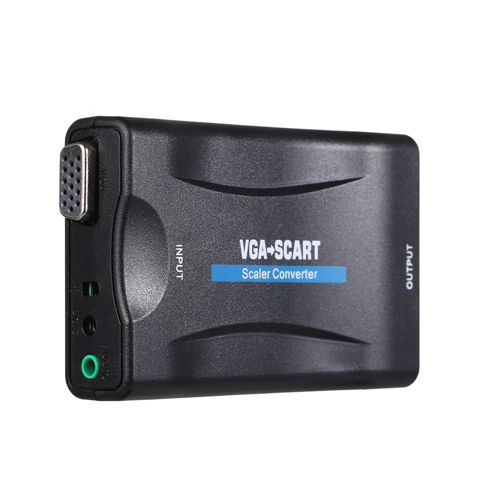 Видео адаптер 1080P для телевизора и проектора VGA в Scart конвертер видео аудио HD