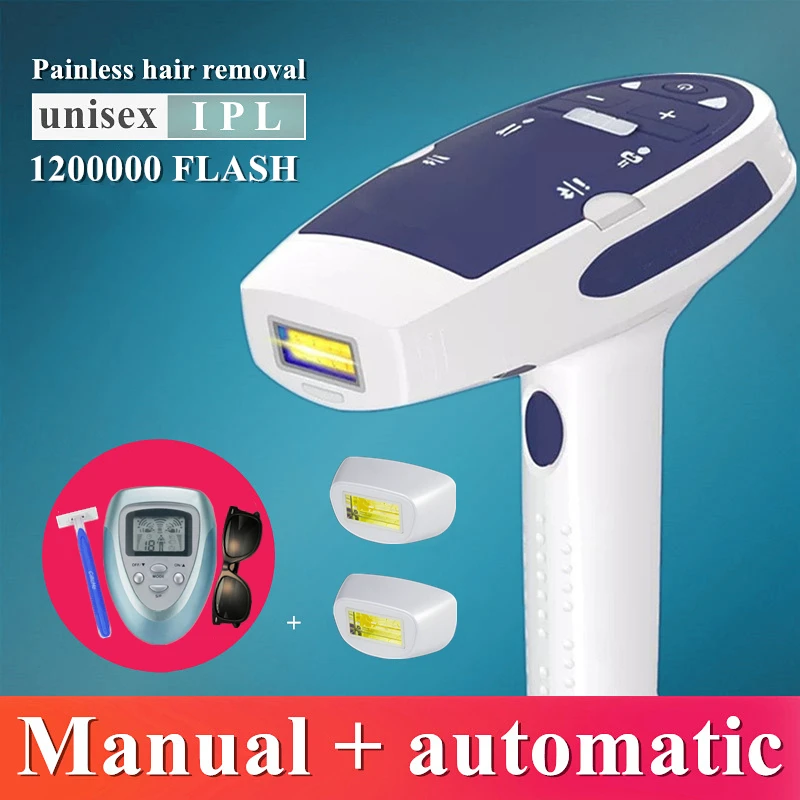 

120000 flash IPL laser hair removal machine laser epilator Facial hair removal permanent bikini trimmer electric depilador laser