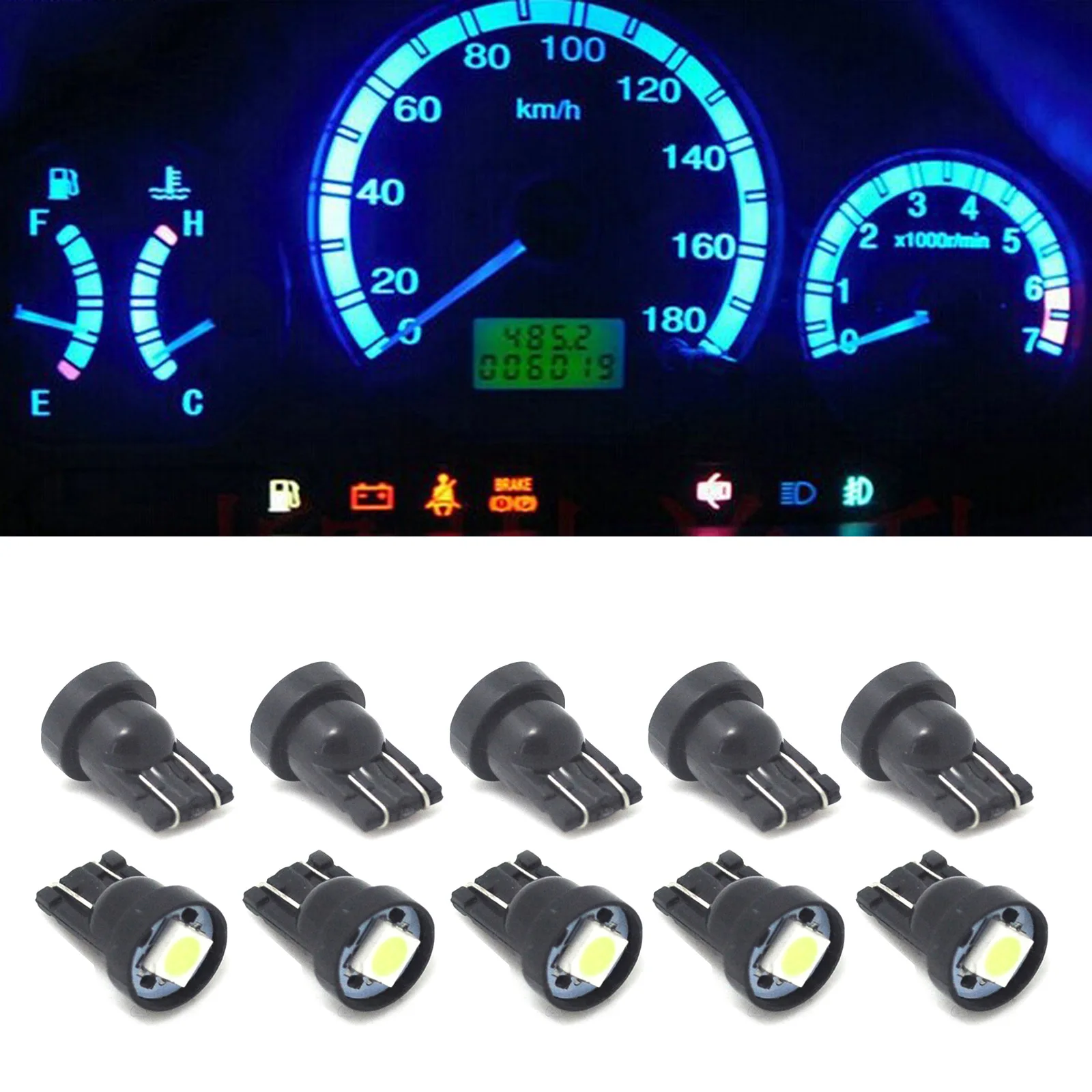 Горячие 10 шт Клин 5050 smd; Автомобильные светодиоды Калибр индикаторы кластера 147 152 Спидометр лампы BX