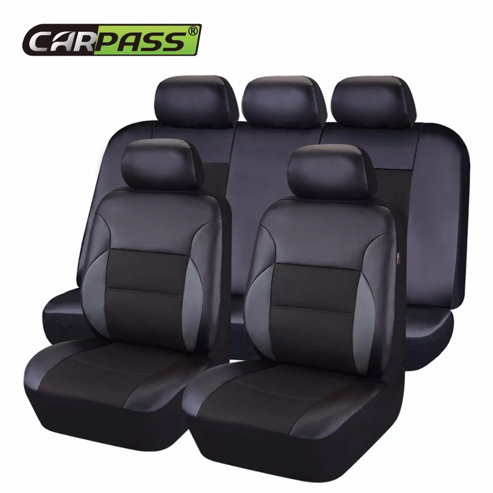 Car pass Luxury Leather car Seat Cover universal Seat Covers Leather