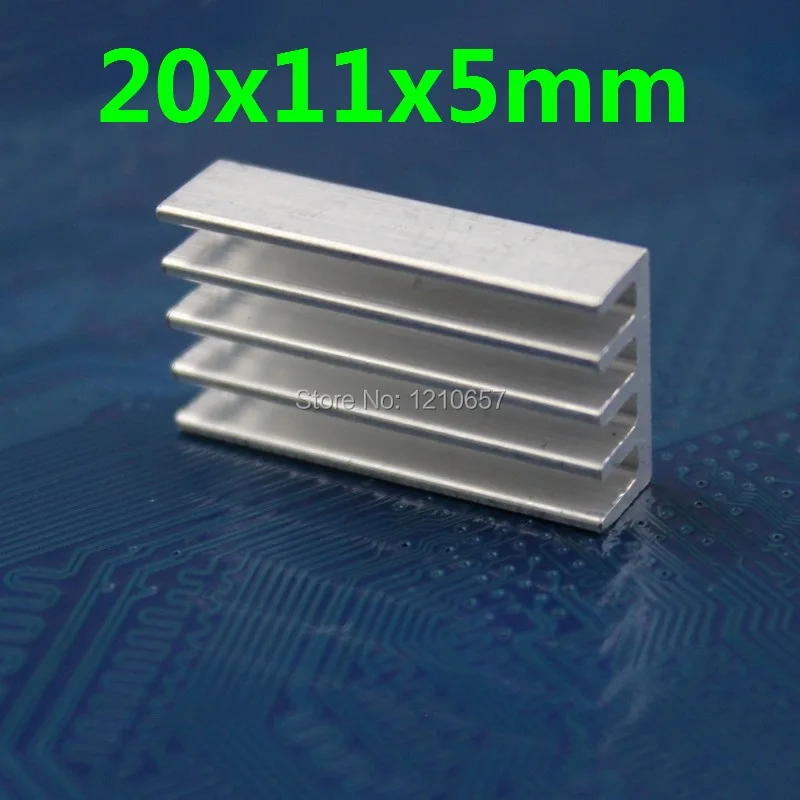 20 pieces LOT 20 x 11 x 5 mm Aluminium Heatsink Untuk Chip Elektronik