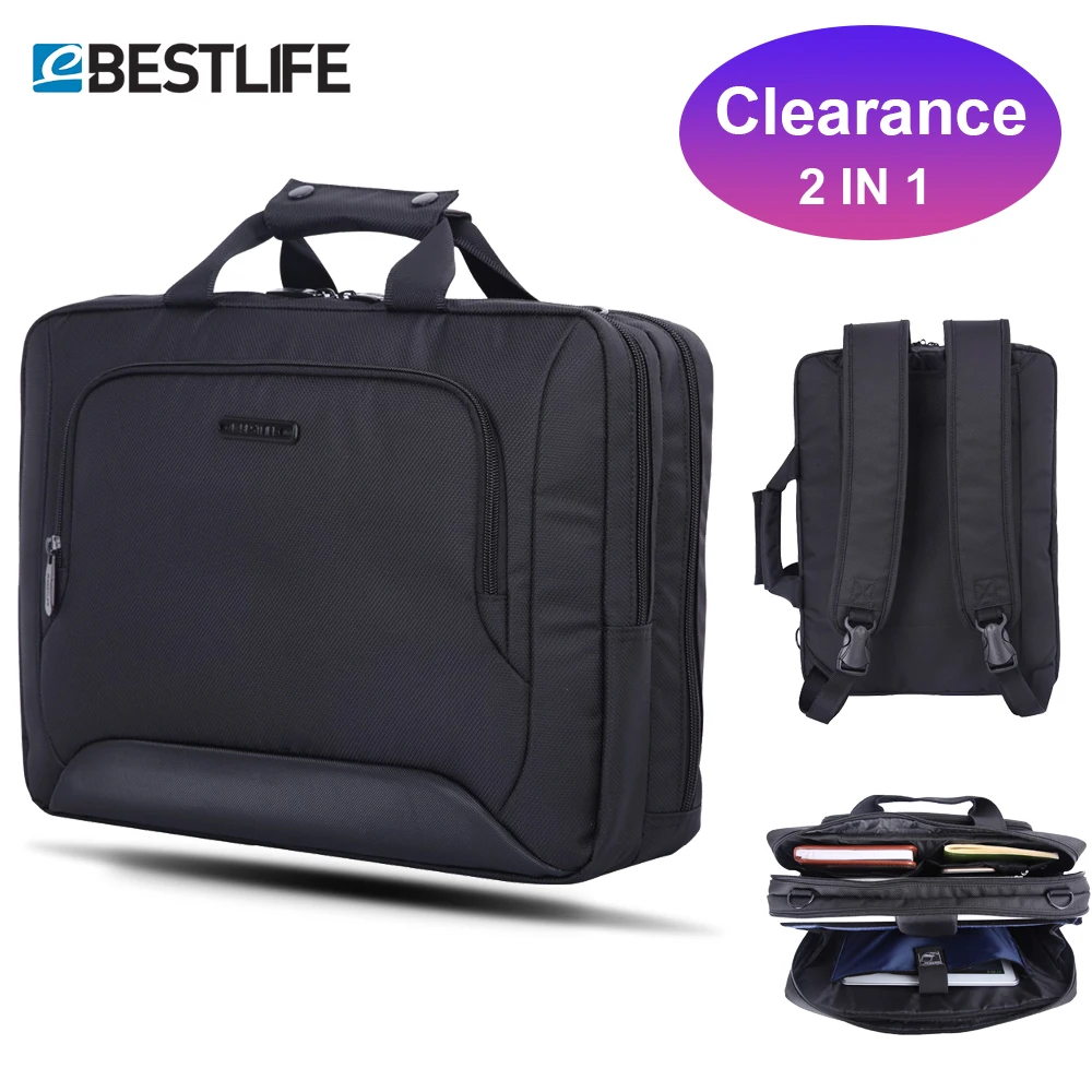 BESTLIFE الرجال حقيبة أسود تحويل رسول المحمولة حقيبة حقيبة أعمال الذكور قدرة كبيرة مكتب حقيبة لابتوب للرجال