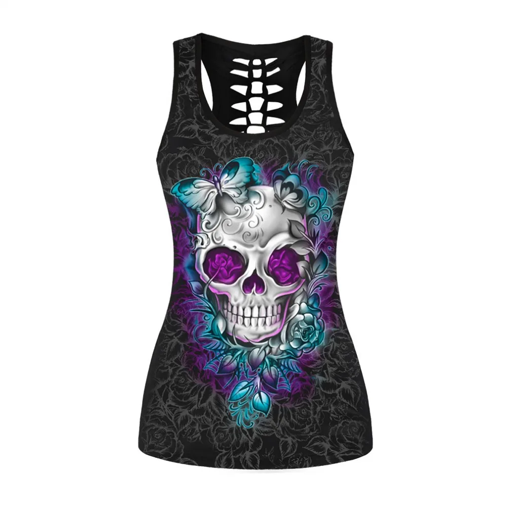 

Summer New Tanks Tops Women Bodybuilding Top Black Slim Women Sportes Camis Femme Fitness Top Sleeveless Shirts Hollow Out