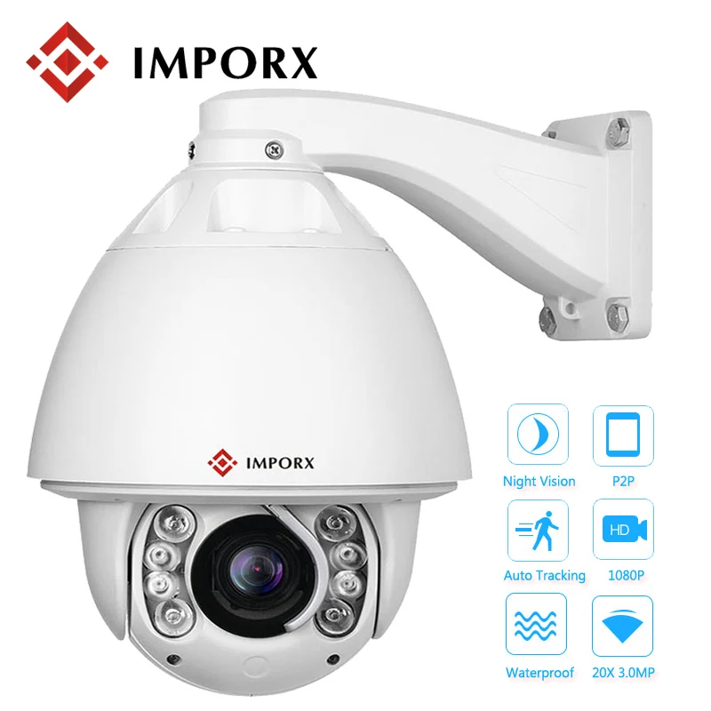 

3MP PTZ IP Camera 20X Auto Tracking Zoom Speed Dome Camera Network Onvif HD 1080P PTZ IP CCTV Camera Security Camera Support POE