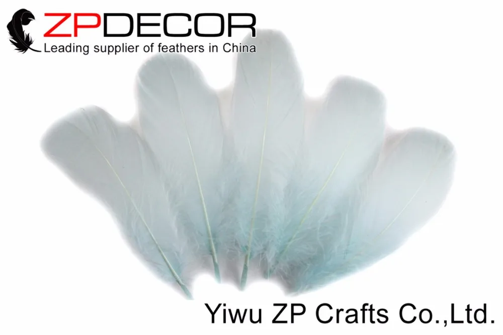 Zpdecoration перо оптом оригинальный 200 шт./лот пушистый светло голубой гусиный нагоир