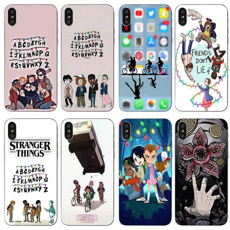 Cartoon Stranger Things Soft TPU Silicone Mobile Phone Cases Cover for iPhone 8 7 6 6S Plus X XR XS Max 10 5 5S SE 5C 4 4S Bags | Мобильные