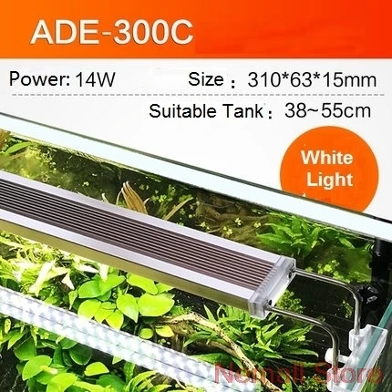 Chihiros 220-240v 20-60 см Adustable крышкой тонкий SUNSUN ADE светодиодный аквариумный светильник ing светильник с успешно выращивайте растения лампы аквариума - Color: ADE-300C