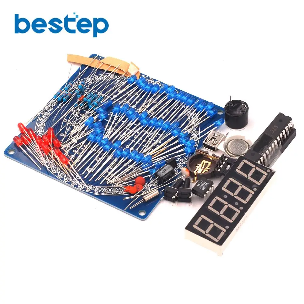 

Rotating DS1302 Digital LED Display Module Alarm Electronic Digital Clock LED Temperature Display DIY Kit Learning Board 5V New