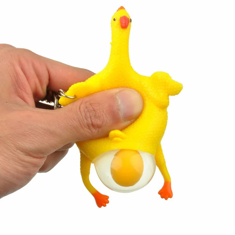 Забавные игрушки куриная кладка яйцо вентилирующий шар для снятия напряжения и раздражения мяч рельеф игрушка для аутистов антистресс пищащая игрушка брелок J0094