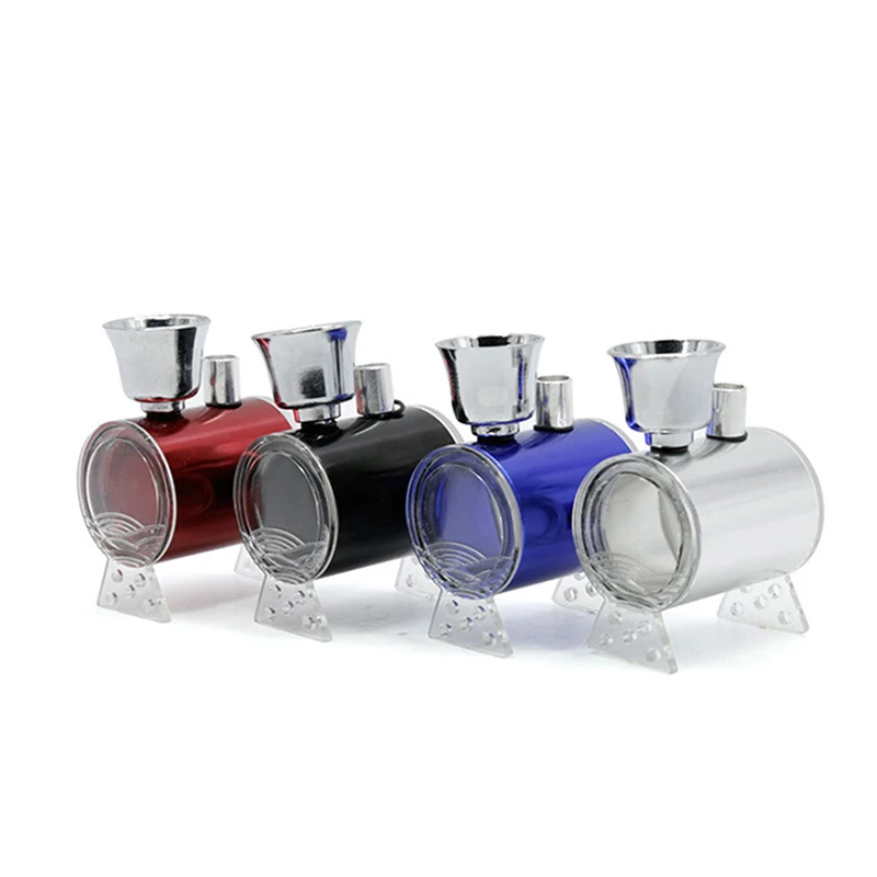 Filtration Hookah Silicone Hose Aluminum Shisha Pipe Alloy Smoke Pot and Plastic Bottle Portable Travel Small |