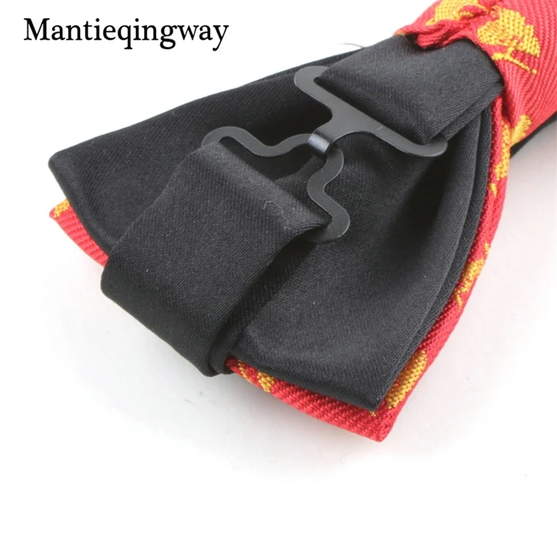 Mantieqingway Рождество бабочкой для мужчин свадьба Печатных Тощий галстук-бабочку Gravatas тонкий Bowknots галстук полиэстер Средства ухода за кожей Шеи Галстуки подарки