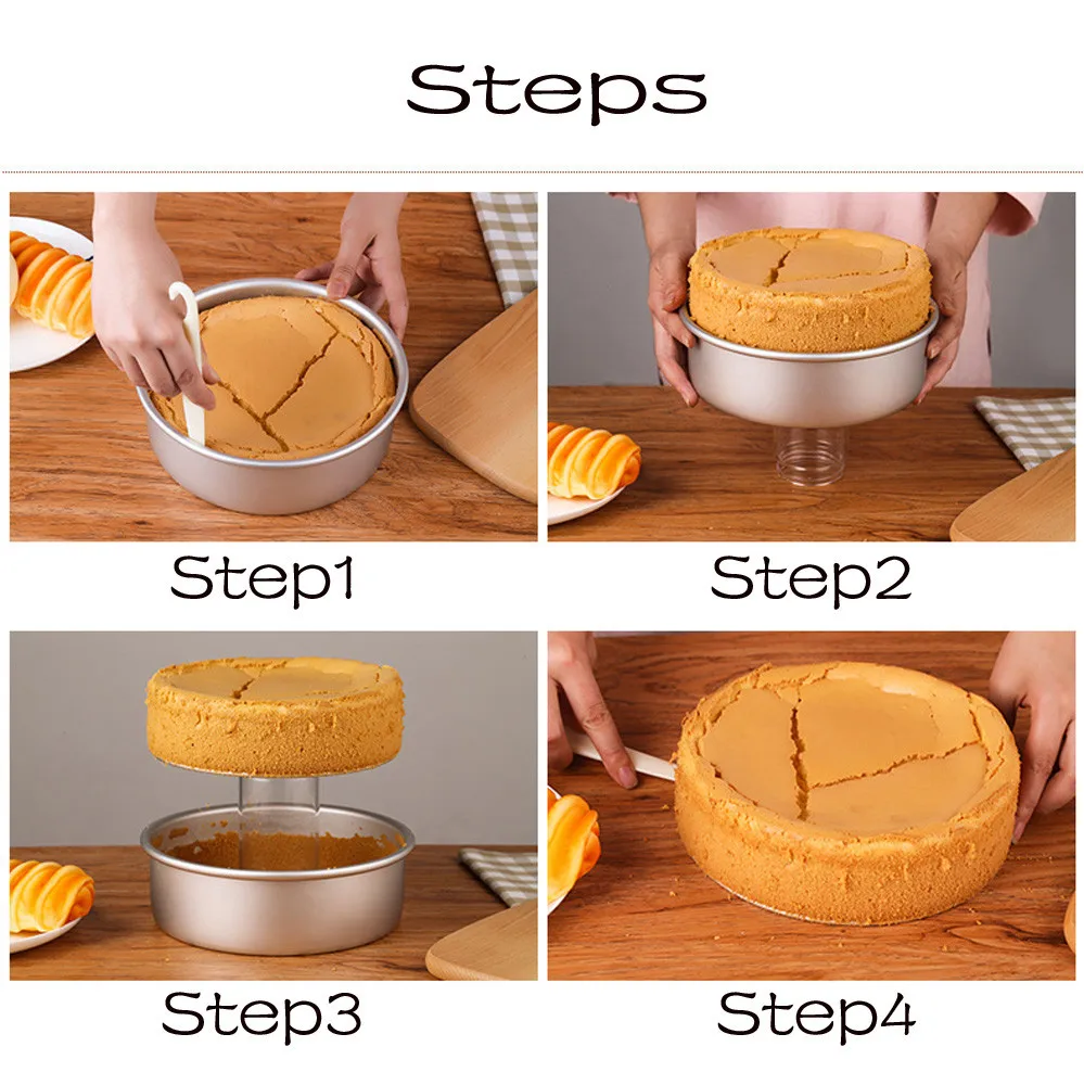 

2/4/6/7/8 In Aluminum Alloy Non-stick Round Cake Baking Mould Pan Bakeware Tool Kitchen Baking Scraper