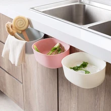 Бытовая подвесная дверца шкафа мусорная банка Бытовая незакрытая коробка для хранения кухня пластиковая корзина для мусора Мини ящик для мусора