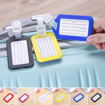 

PVC Travel Luggage Bag Tag Address ID Label ID Tag Suitcase Baggage Tags 5cmx9cm