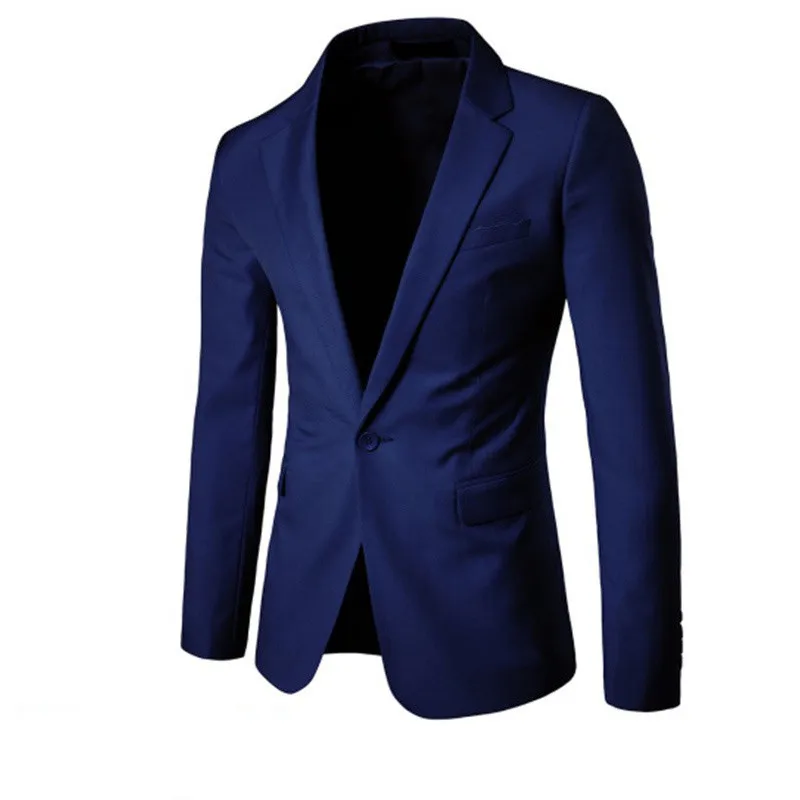 Модный повседневный приталенный пиджак на пуговицах, пиджак, мужской Трикотажный Хлопковый костюм, мужской пиджак размера плюс 4XL 5XL