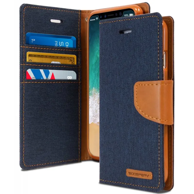 

Original MERCURY Goospery Canvas Diary Flip Wallet Case Cover for iPhone 11 11pro 11 pro max