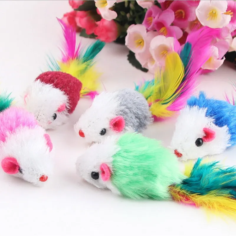 1pcs Hot sale False Mouse font b Pet b font Cat font b Toys b font