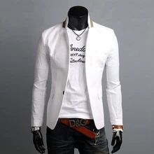 Single Button Mens Blazer Männliche Koreanischen Anzug Fashion 2016 Neue Ankunft Slim Fit Casual Leinen Blazer Jacke Traje Hombre