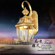 Водонепроницаемая наружная настенная лампа Европейская полностью медная лампа