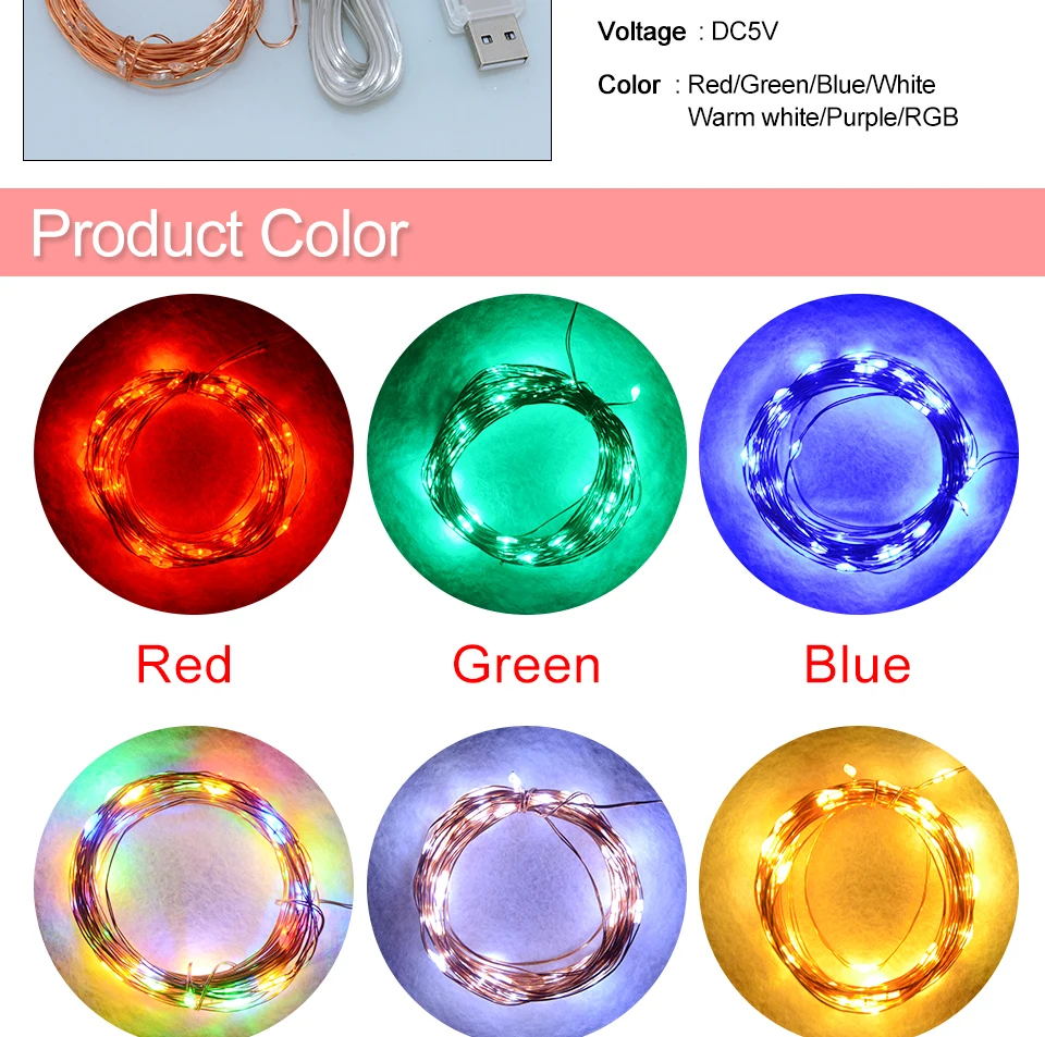 USB RGB LED String Lights (6)