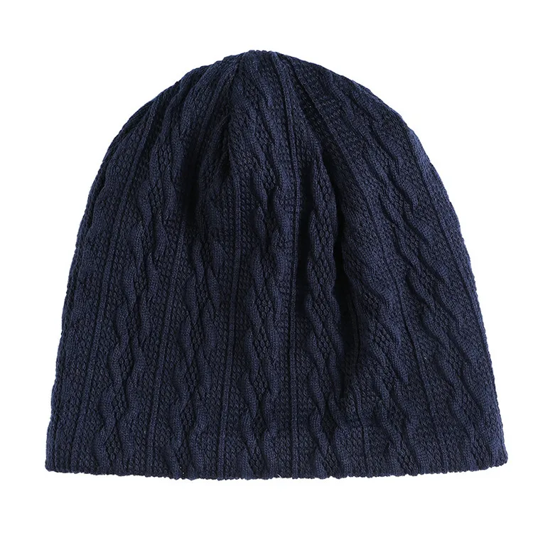 2018 Winter New Knitted Lining Plus Cotton Women's Hats Men Hat a Cap Beanie Hats Soild Color Skullies & Beanies ACI168 (8)
