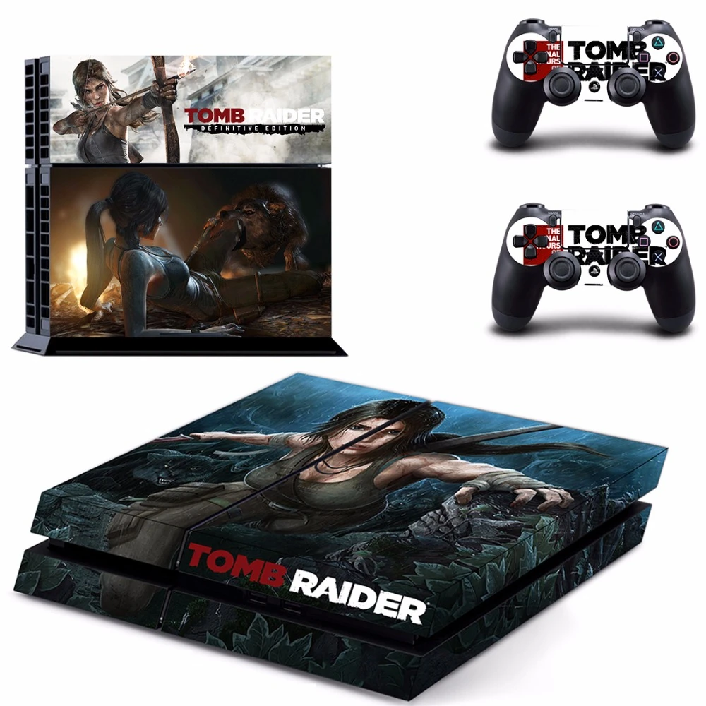 Game Tomb Raider Ps4 Skin Sticker Decal For Sony Playstation 4 Console And 2 Controllers Ps4 Skins Sticker Vinyl Stickers Aliexpress