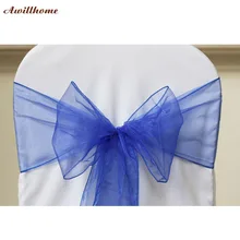 150 шт. Royal Декорации для вечеринок Королевский синий цвет из органзы