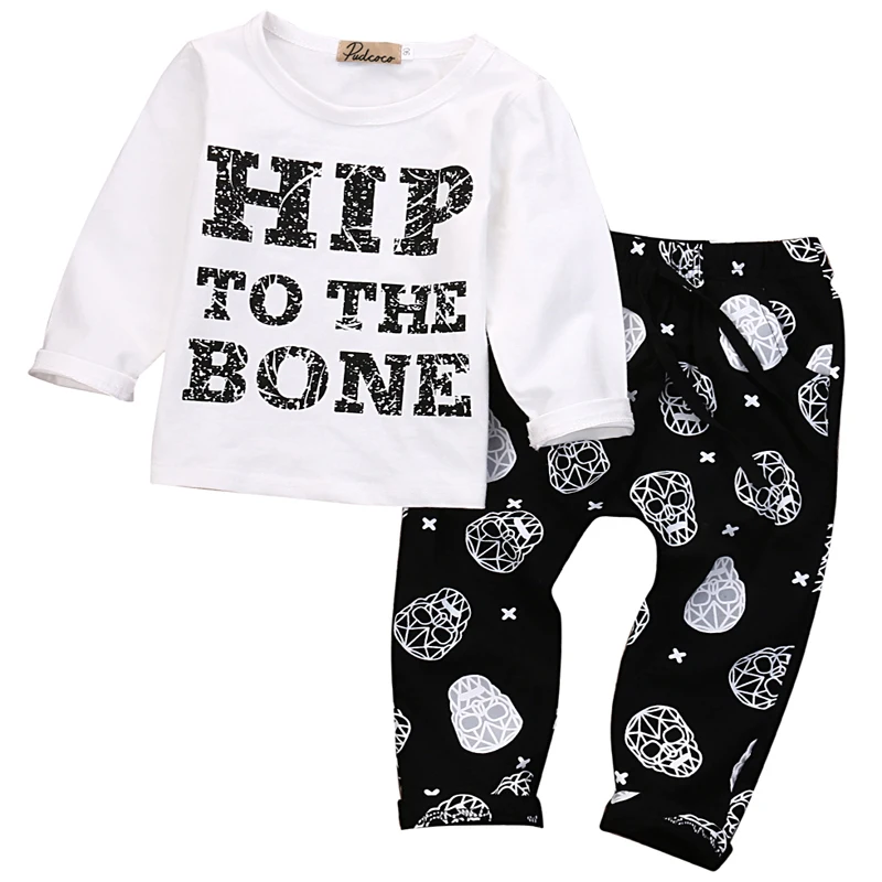 2pcs Toddler Kids Baby Boy Clothes Long Sleeve T shirt Tops+Pants