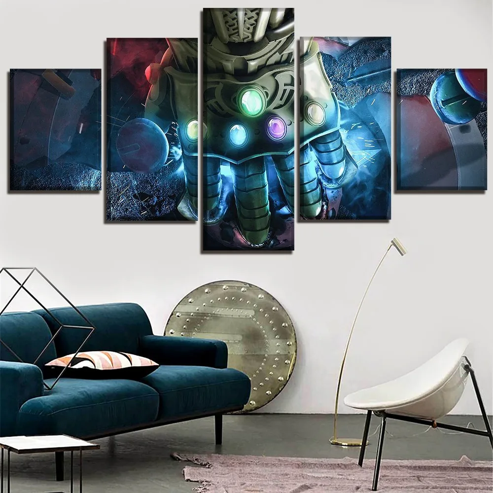 

5 Piece Canvas Print Movie Avengers Infinity War Poster Home Decor Wall Art Bedroom Infinity Gauntlet Of Thanos Picture Framewor