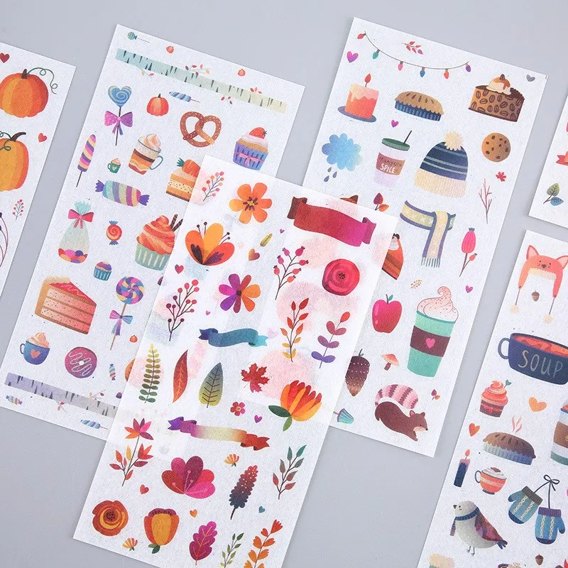 

6 Pcs/pack Wonderful Forest Party Animal Plants Decorative Stationery Stickers Scrapbooking DIY Diary Album Stationery Sticker