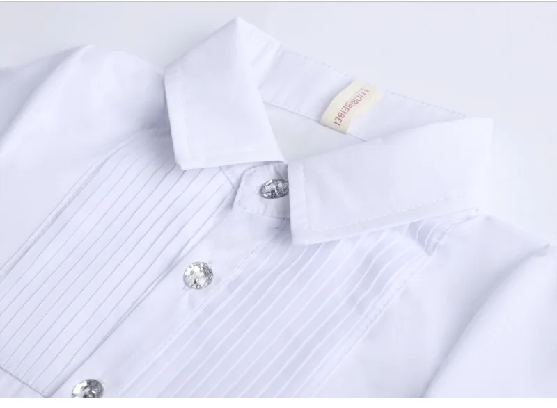 От 2 до 15 лет; детская белая рубашка для школьников; школьная форма для мальчиков и девочек; однотонная блузка с длинными рукавами для подростков; детская Свадебная рубашка; одежда