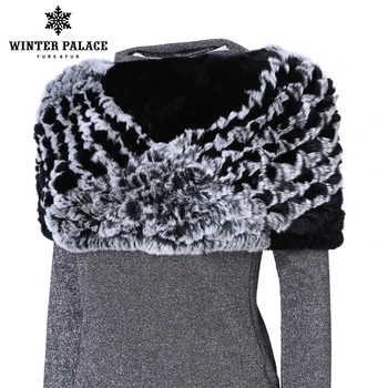 

Fashion Autumn and winter Rex Rabbit fur suede coat Women's short shawl Fur shawl Fur accessories Rex rabbit hair scarf
