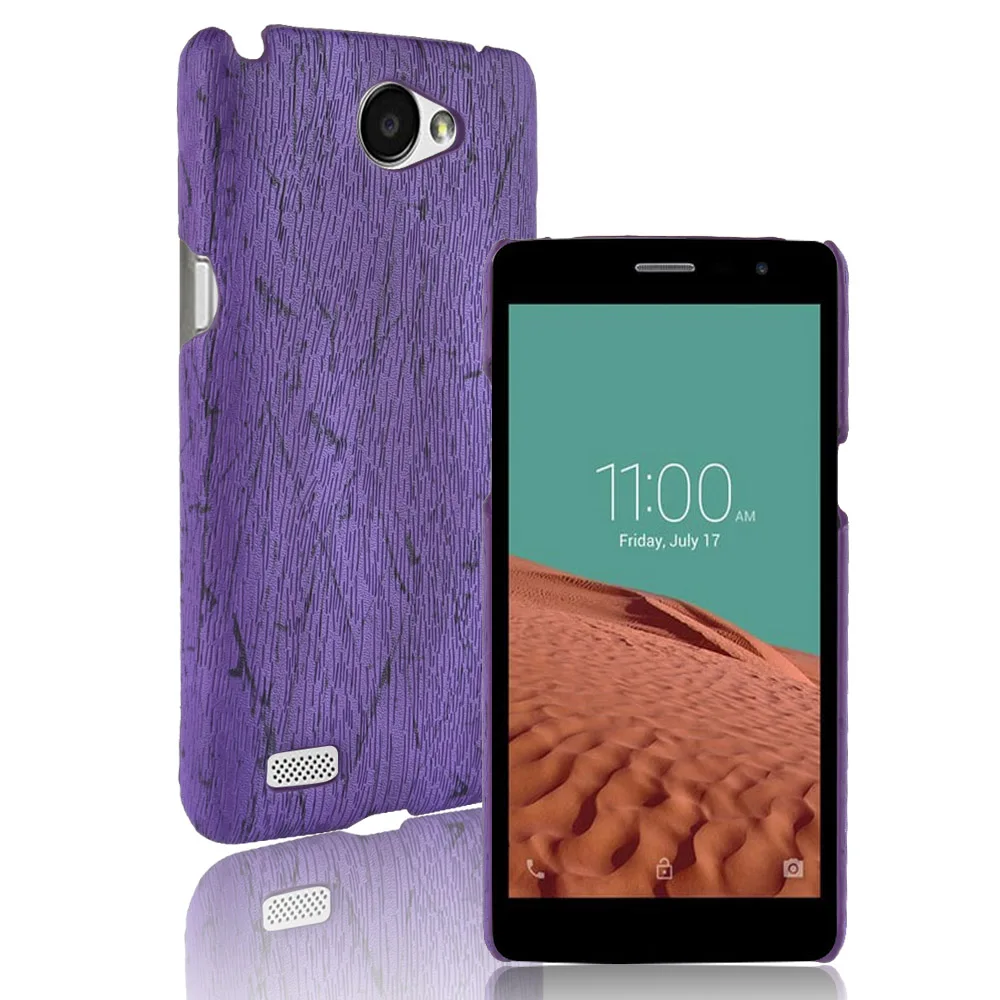 Кожаный Ретро Чехол Woodern Skin для LG Bello 2 II противоударный жесткий чехол Prime Max X155