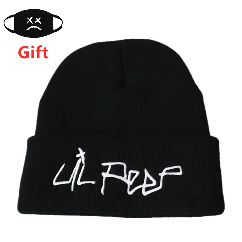 

Mask as Gift Lil peep beanies skullies men women boy girl hip hop Rapper DJ Bboy dancer knitted embroidered dad hat cap