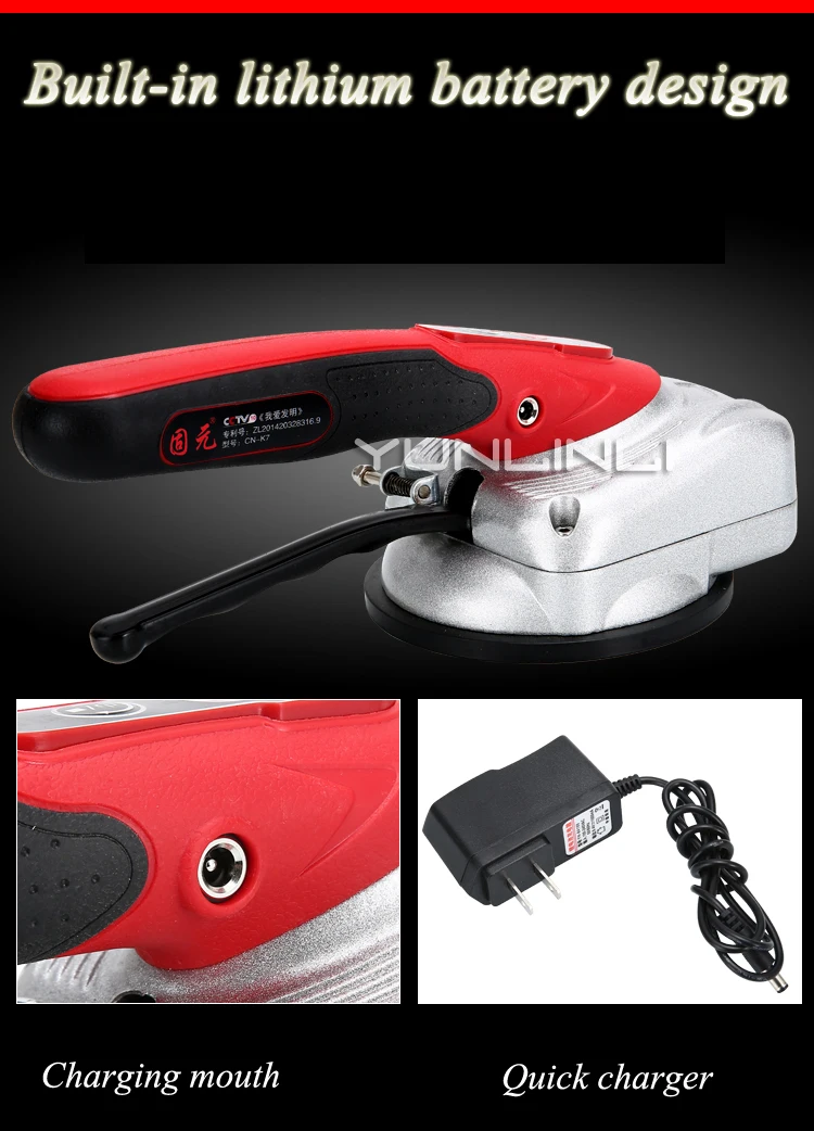 Brick Tiling Machine Portable Lithium Ceramic Tile Floor Wall Vibration Machine Automatic Floor Vibrator CN-K7