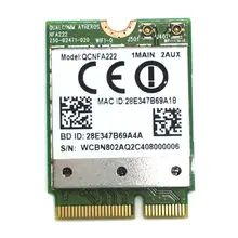 Беспроводной адаптер для QCNFA222 AR5BWB222 300 Мбит/с 2,4/5 ГГц bluetooth BT4.0 Wi-Fi WLAN для Atheros Dell 4K380 NGFF Toshiba