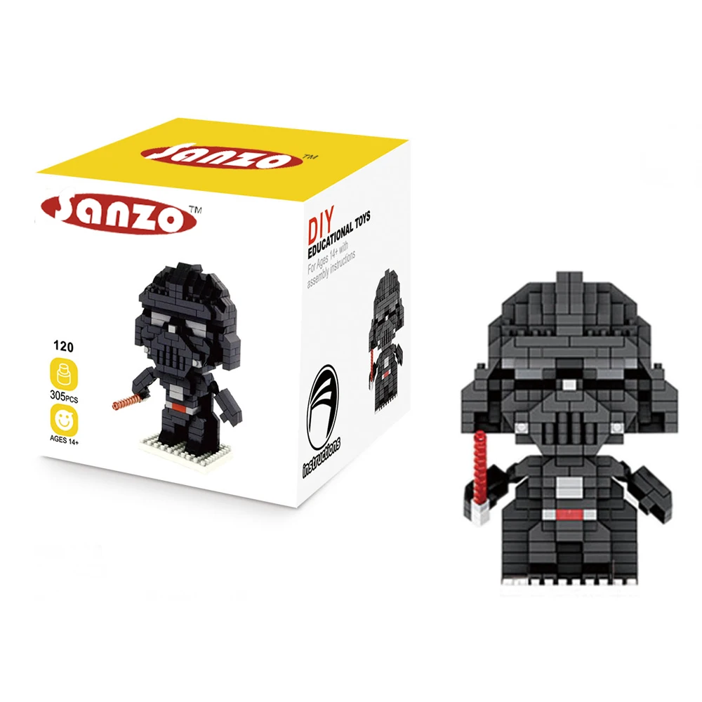 

Star Wars legoing Darth Vader Yoda Stormtrooper Mini Action Figures Building Nano Blocks Anime Doll Xmas Birthday Gifts for Kids