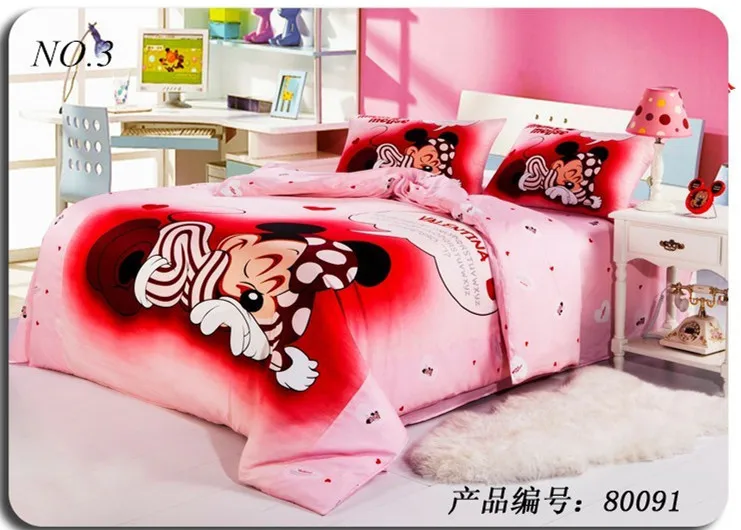 Free Shipping Minnie Mouse Bedding Sets Kids Mickey Bed Set