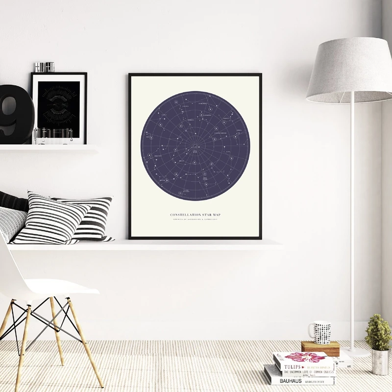 Constellation Map Living Room Decor