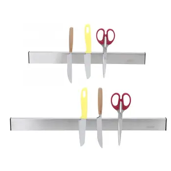 

304 Stainless Steel Magnetic Wall-mounted Knife Holder Double Row Knife Strip Knife Rack