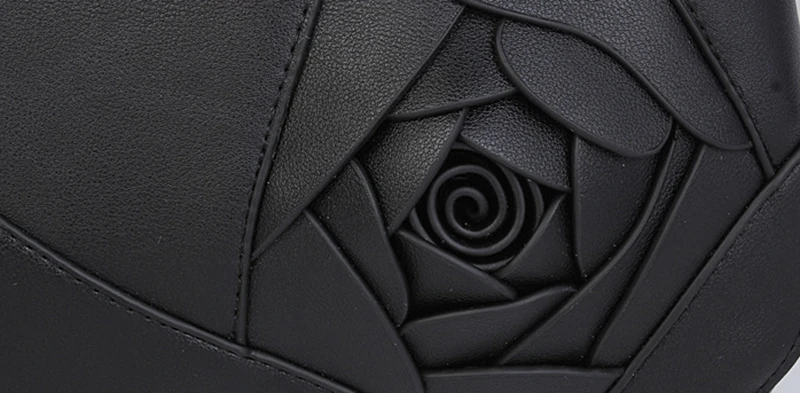 Women Rose Flower Handbag Fashion Female Leather Shoulder Bag For Women 2018 Travel Crossbody Bags Ladies Tote Ribbon SS7072 (13)