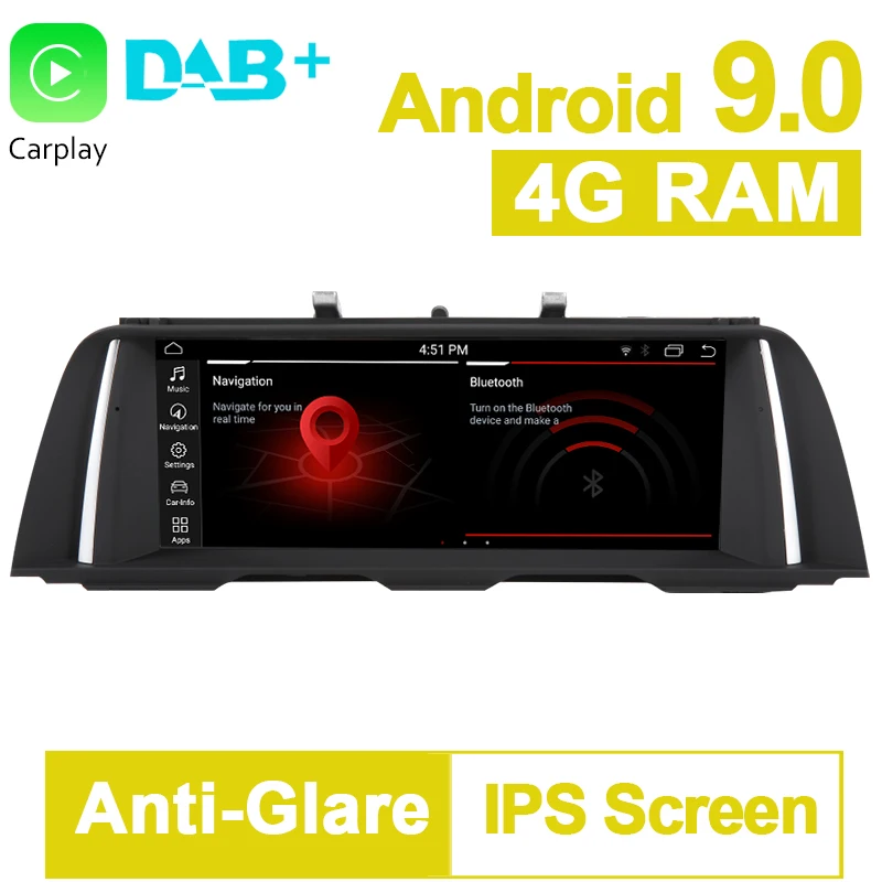 Perfect PX6 4G RAM Android 9.0 System Car Multimedia Player For BMW F10 F11 GPS Navi Radio IPS Screen for CIC System 2011 2012 No Tax 25