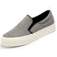 Для женщин слипоны парусиновая обувь красивые Повседневное Лето Туфли без каблуков обувь на платформе мягкая Для женщин на платформе Лоферы для отдыха плюс Размеры 25-28 pcd67