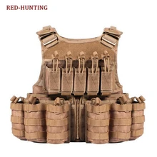 Тактический страйкбол боевой жилет с MOLLE Mag EDC мешки песок/койот/Тан/хаки