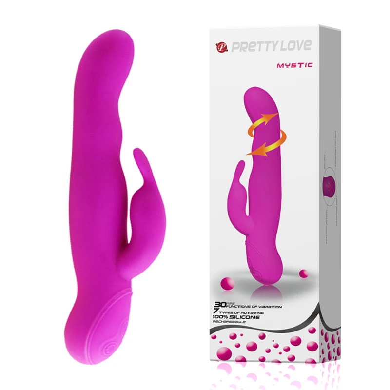  Vibrators 7 Functions Of Rotation, 30 Funtions Of Vibration,double Motor Inside,100% Silicone,waterproof,rechargeable Sex Toy 