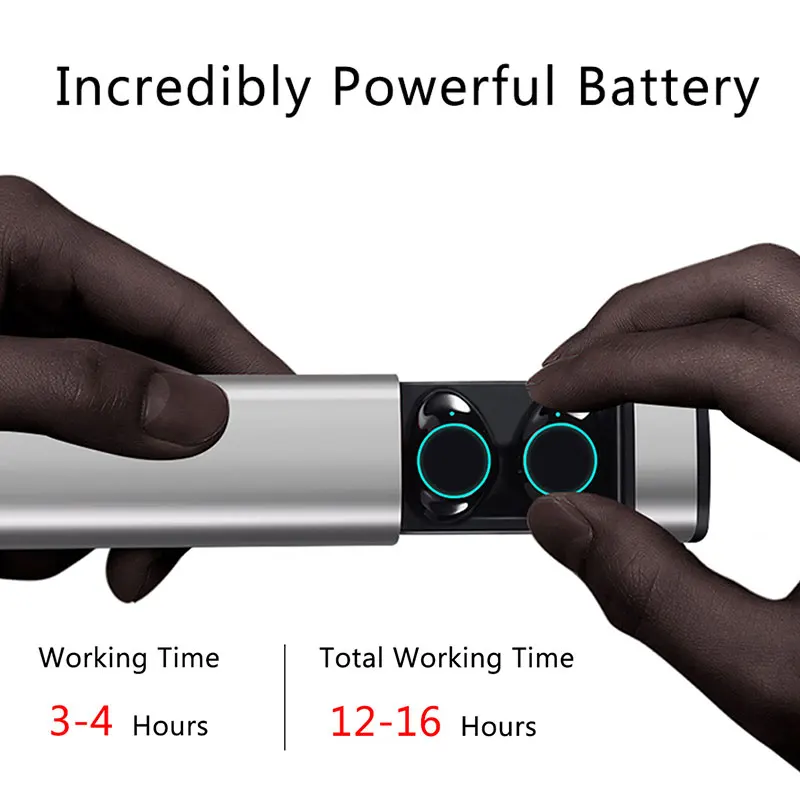 XGODY X9 TWS سماعات بلوتوث V5.0 سماعات مع ميكروفون لاسلكي 3D سماعة ستيريو يدوي المكالمات للهاتف مع شحن مربع