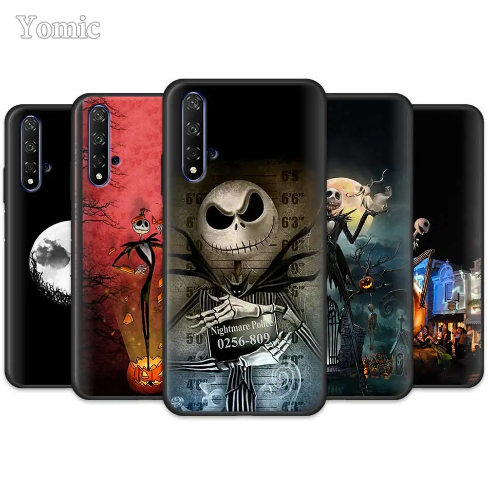 

Jack Skellington Before Christmas Black Silicone Case for Huawei Honor 20 Pro 9 10 20 Lite 7A 7C 7S 8A Pro 8X 8C 8S View 20